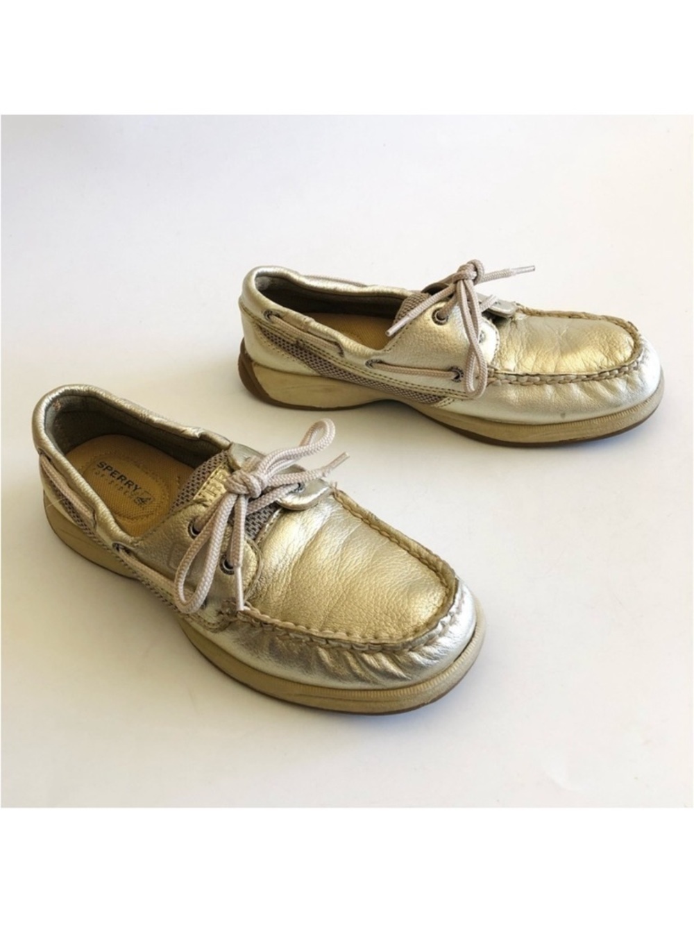 Sperry Intrepid Metallic Gold Deck Shoes